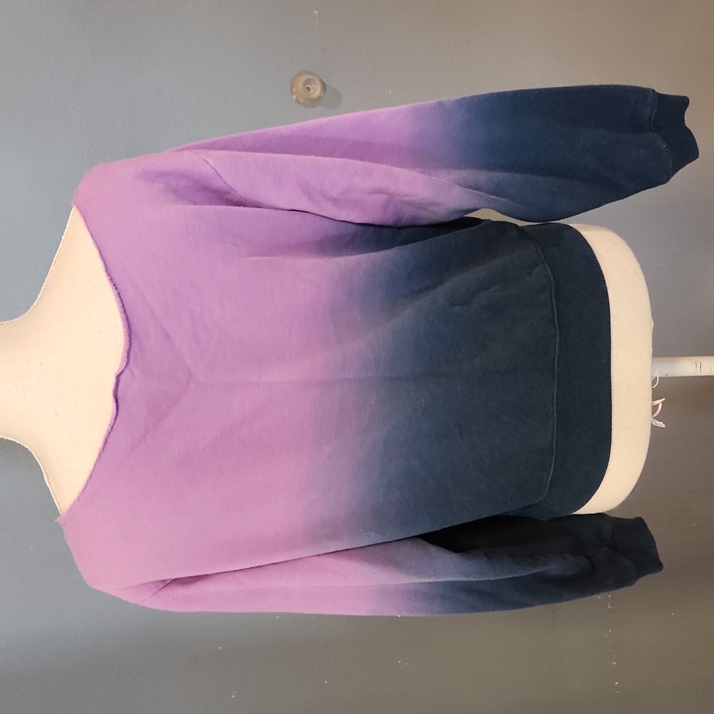 Victoria's Secret Pink Ombre Off The Shoulder Relaxed Fit Sweatshirt Loungewear - Picture 4 of 8